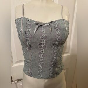 Vintage XOXO corset style lace top S jr